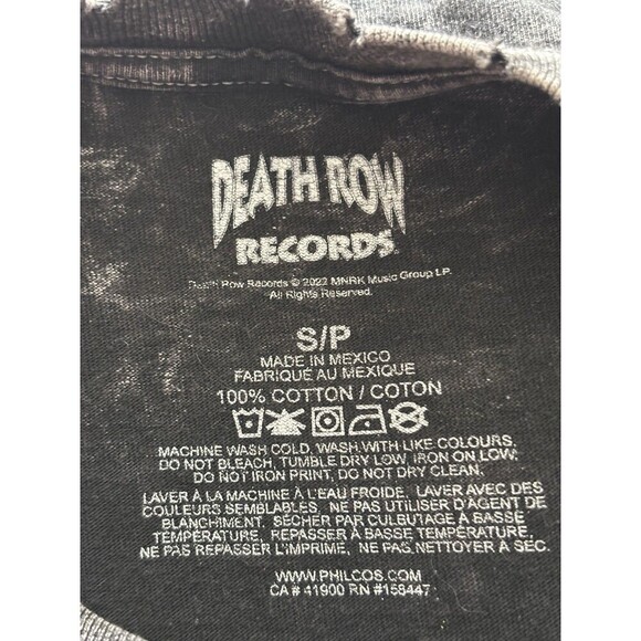 DEATH ROW RECORDS Black Gray Blue Purple Distressed S/S T-Shirt Unisex Men’s S - Picture 5 of 5
